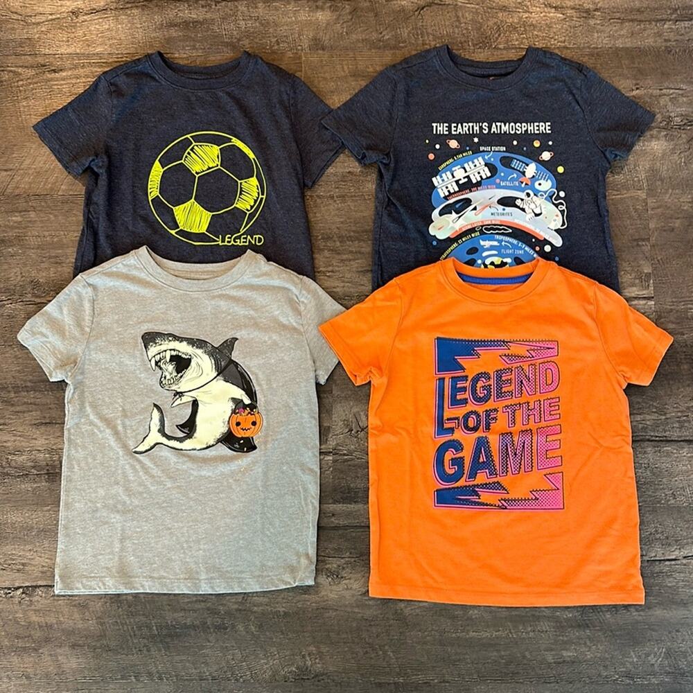 Cat & Jack BUNDLE (4) Boy’s XS 4/5 T-Shirts